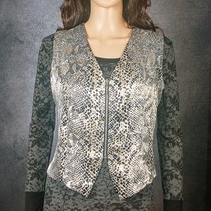 NICOLA VEST - SHINY TEXTURED LOOK - SMALL